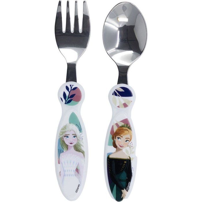 Cutlery - DISNEY - Frozen - Set of 2 - Stainless Steel - Elsa and Anna Graphics