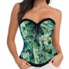 Women's  Sexy LaceBack Zip Corset Top Bustier G-string Body Shapewear
