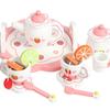 Wooden Afternoon Tea Set Toy Pretend Play Food Learning Role Play Game Early Educational Toys for Toddlers Girls Boys Kids Gifts