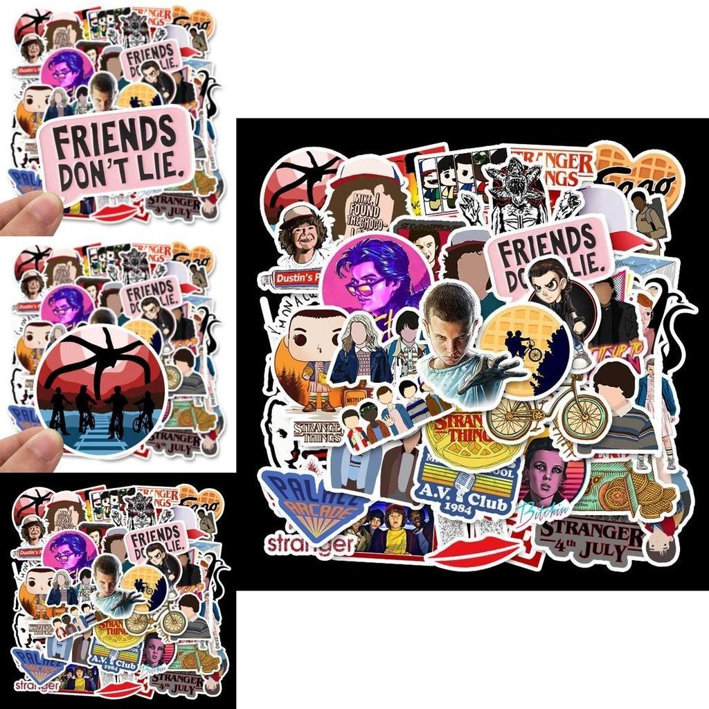 Stranger Things Stickers 50 Pcs Waterproof Pvc Decals For Laptop Guitar Skateboard And More!