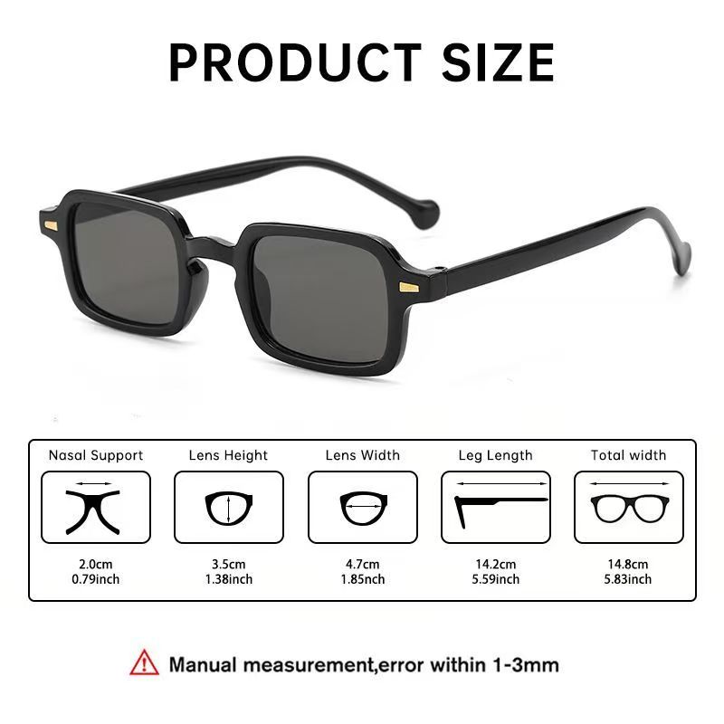 New Vintage Square Sunglasses Woman Fashion Retro Sun Glasses Female Candy Colors Mirror Eyewear Man Brand Designer Shades