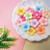 New 100Pcs Mixed Opaque Color Daisy Flowers Flatback Resin Cabochons Colorful Floral Slime Beads Charms for Scrapbooking Decor