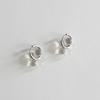 Clear Flower Hoop Earring