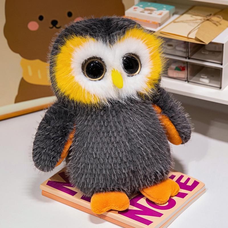 Adorable Big-Eyed Owl Plush Toy – Cartoon Stuffed Animal Doll for Kids' Birthdays