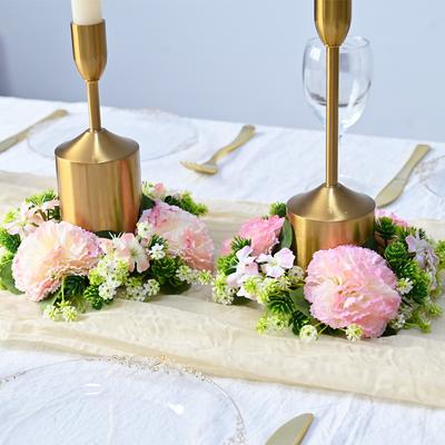 1 Peça Guirlanda de Velas de Casamento Crisântemo Estilo Europeu Simulada, Decoração de Mesa, Decoração de Festa, Presente de Alta Qualidade
