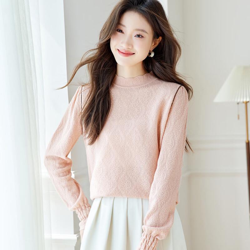 

Women s Thin Wool Blend Hollow Knit Top One Size