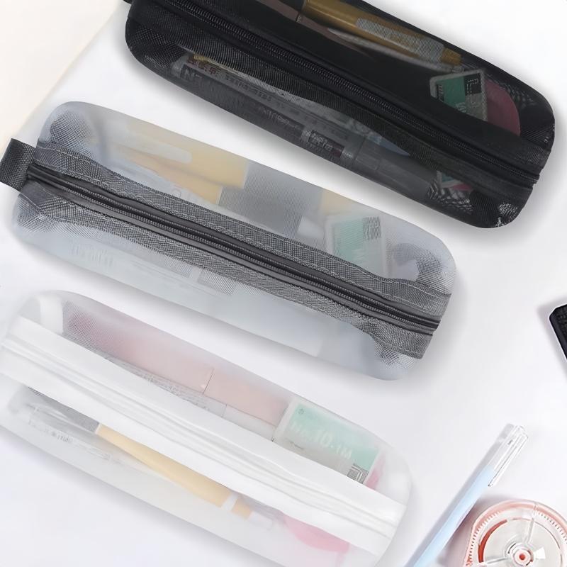 1 Stück Transparente Netz-Federtasche, Tragbare Aufbewahrung Geeignet für Schüler, Multifunktionale Transparente Federtasche