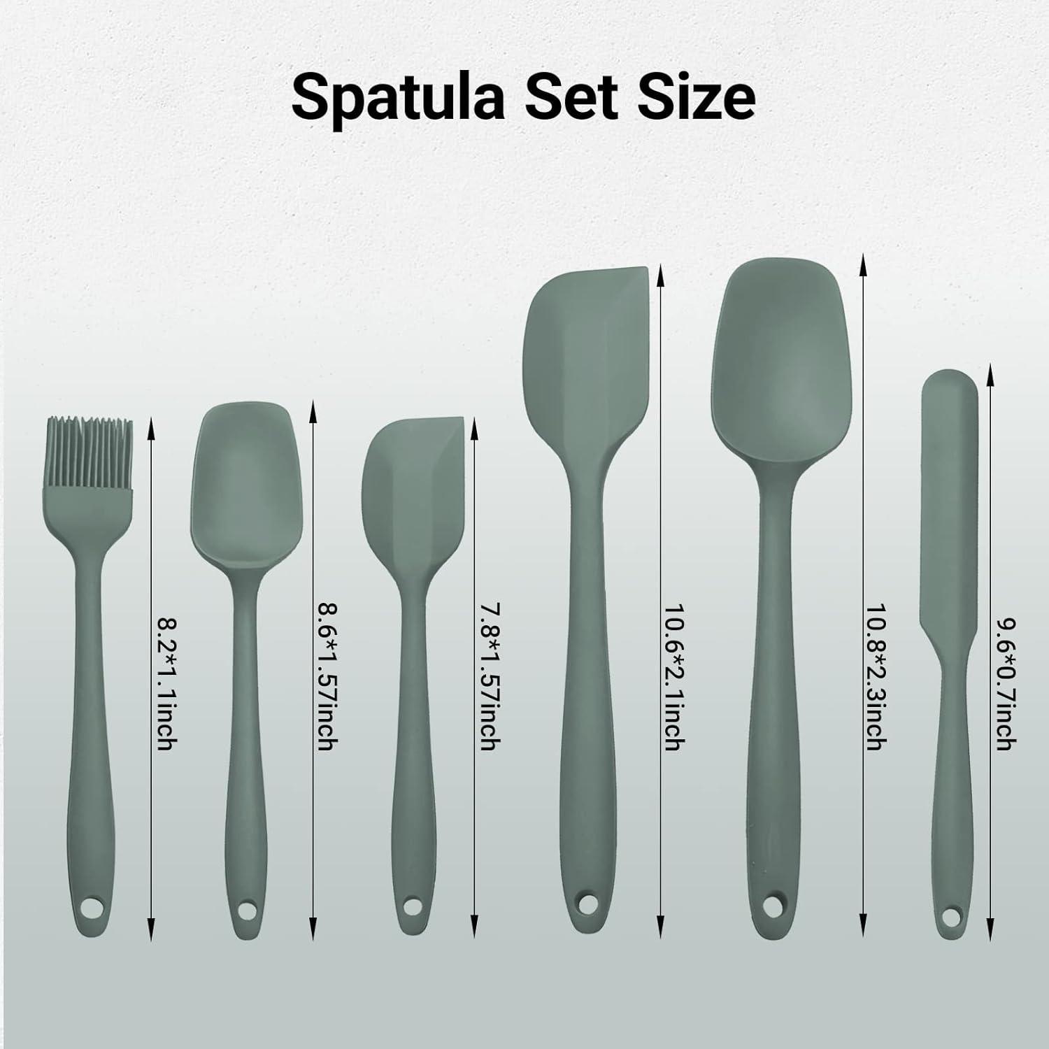 

6/9 Pieces Silicone Bakeware Spatula Set Food Grade Non Stick Heat Resistant Spatulas Cooking Kitchen Essentials Baking Tools