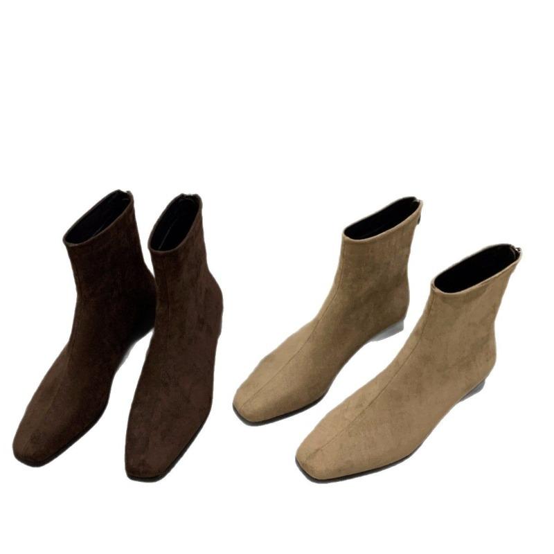 Fashion High Quality Mid-Calf Women's Boots Fashion Back Zip Modern Boots Women Hot Sale Solid Shoes Women Botines De Mujer Boots Ladies