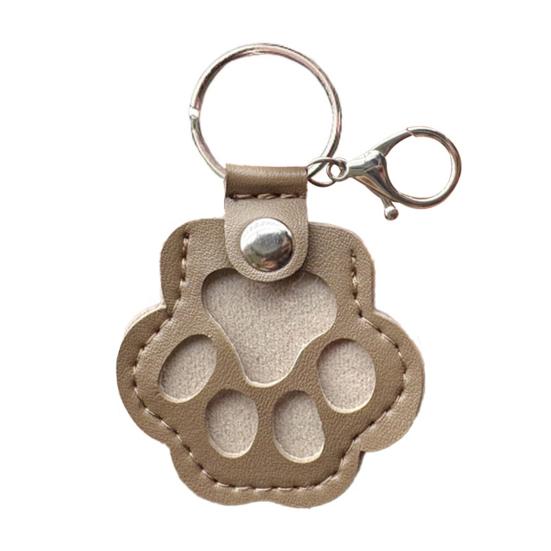 Pet Hair Keepsake Keychain Dog Cat Paw Shape Hair Storage