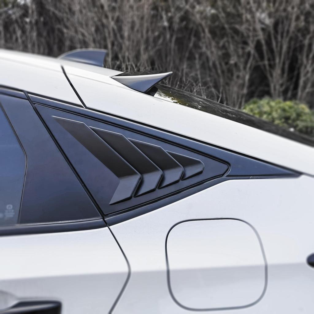 Compatible with 11th Gen Civic Hatchback: Louver Window Trim & Roof Wing Spoiler Kit
