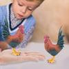 Farm Animal Rooster Figurine Miniature Simulation Poultry Animal Statue PVC Cock Model Prop Children Educational Toy Home Garden Decoration Gift