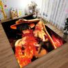 "Fiery Anime Character Scene Printed Carpet for Bedroom Decor" Suitable for use as an anti-slip for living room bedroom sofas