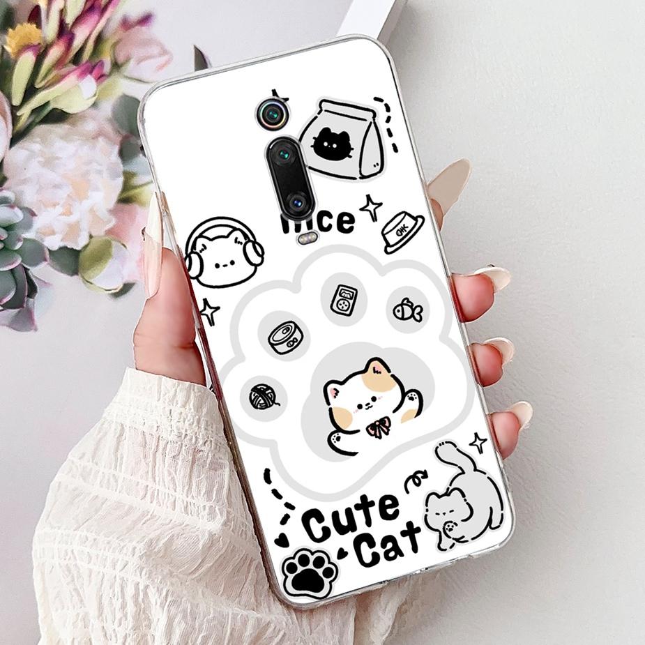 For Xiaomi Mi 9T Pro Case Cute Cat Lucky Koi Painted Cover Soft Silicone Phone Case For Xiaomi MI 9T Pro Mi9T 9TPro Fundas Coque