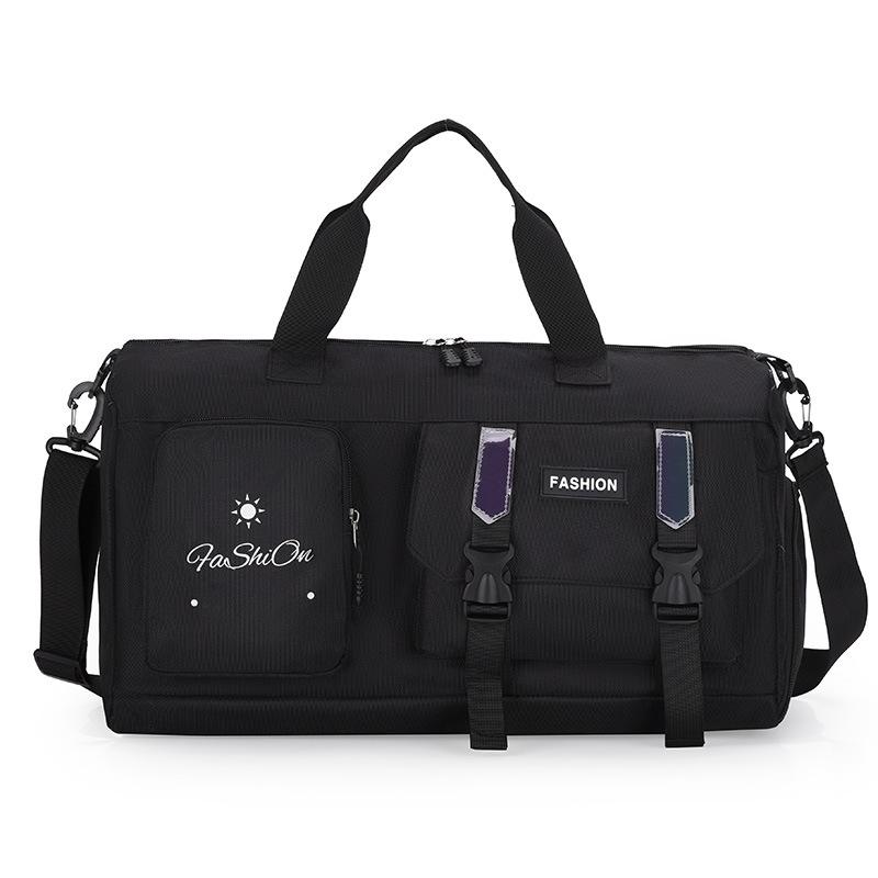 Simple and Casual Outing Large Capacity Portable Travel Bag Dry and Wet Separation Sports Gym Bag Can Be Used To Pull Rod and Shoe Bin