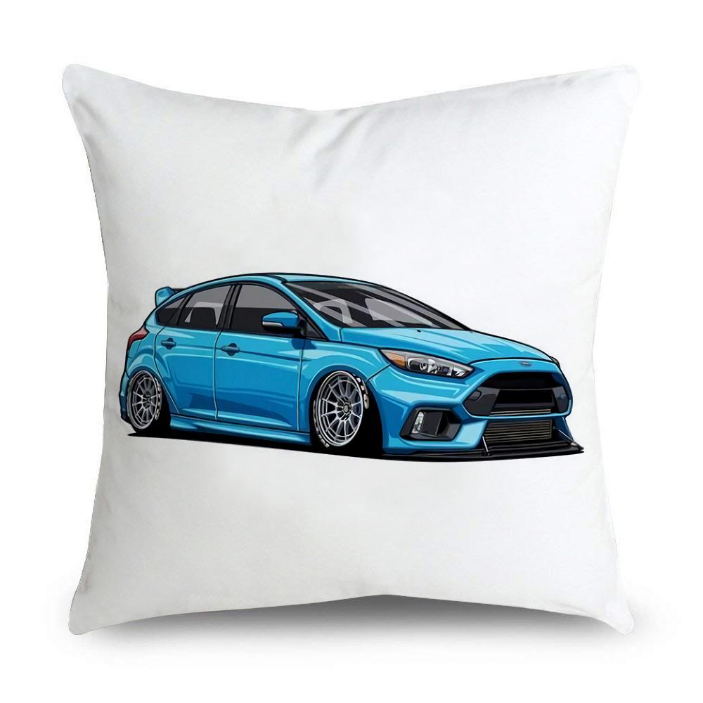 Car Pattern Printing Simple Pillowcase Classic Peach Skin Cushion Cover Pillowcase Home Sofa Car Seat Decoration Pillowcase