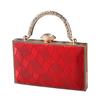 Elegant Evening Clutch Bag Shoulder Purse Crossbody Bags With Rhinestones Embellishments For Prom Parties And Weddings Red