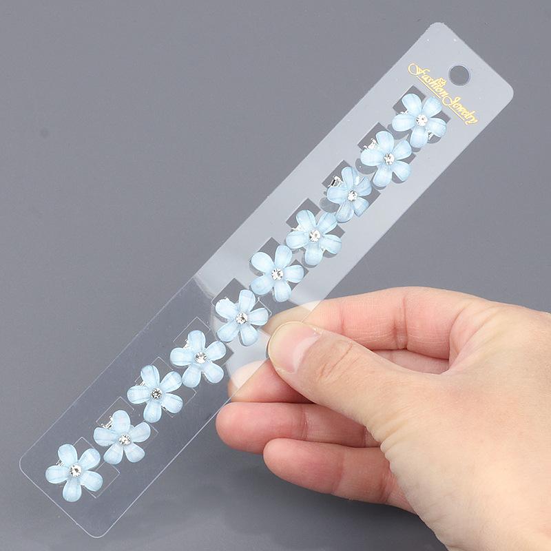Children s braided small flower crystal hairpin hair clip hairpin style mini hairpin for bridesmaid accessories