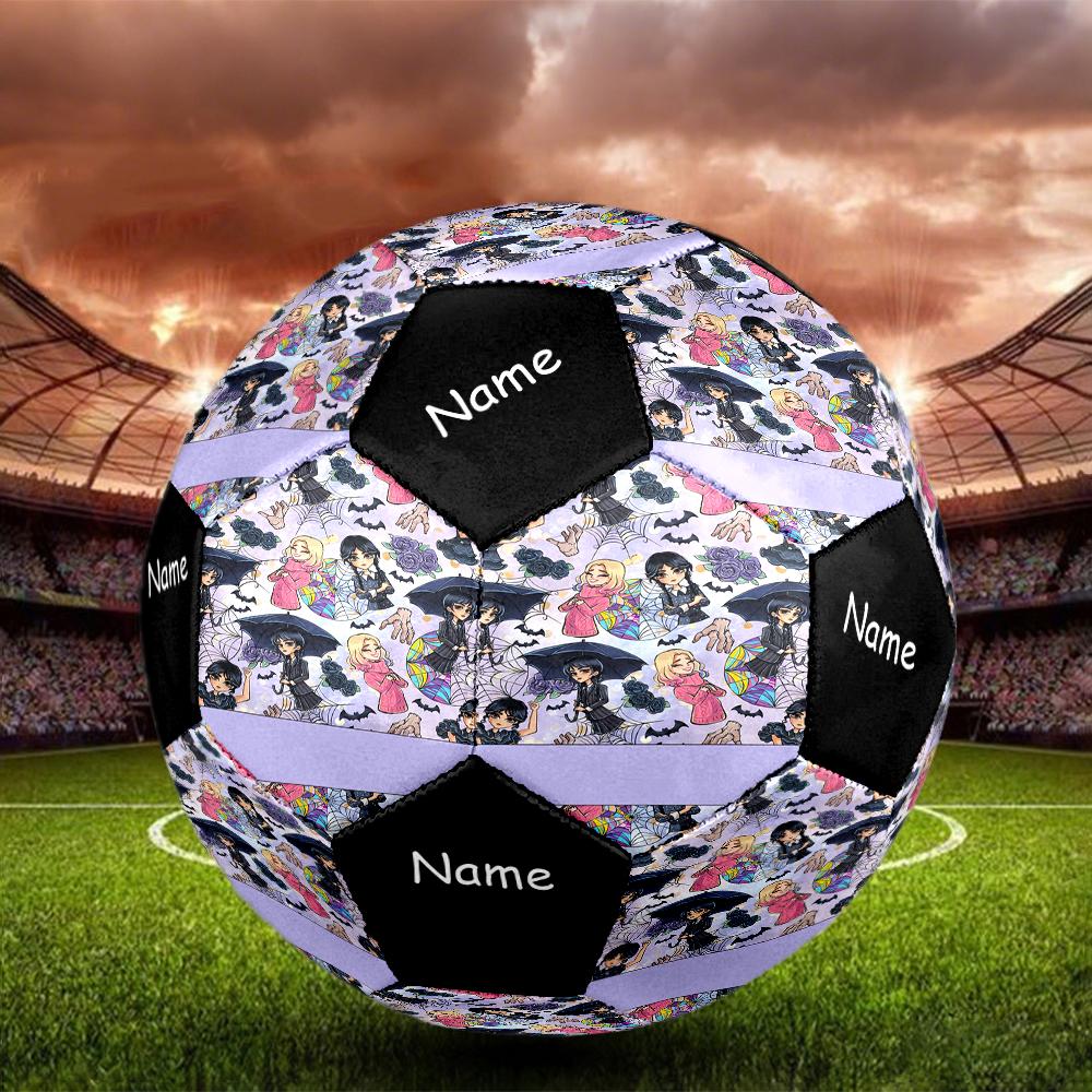 Custom Name Wednesday Theme Size 5 Soccer Ball, Suitable for Both Indoor and Outdoor Matches, a Gift Suitable for Everyone.