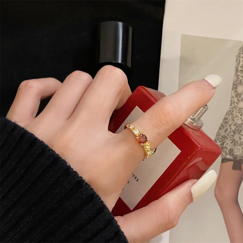 Medieval Personality Retro Vintage Open Ring Light Luxury High Sense Niche Phoenix Accessories