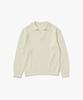 PLAC Waffle Long Sleeve Collared Knit Ivory