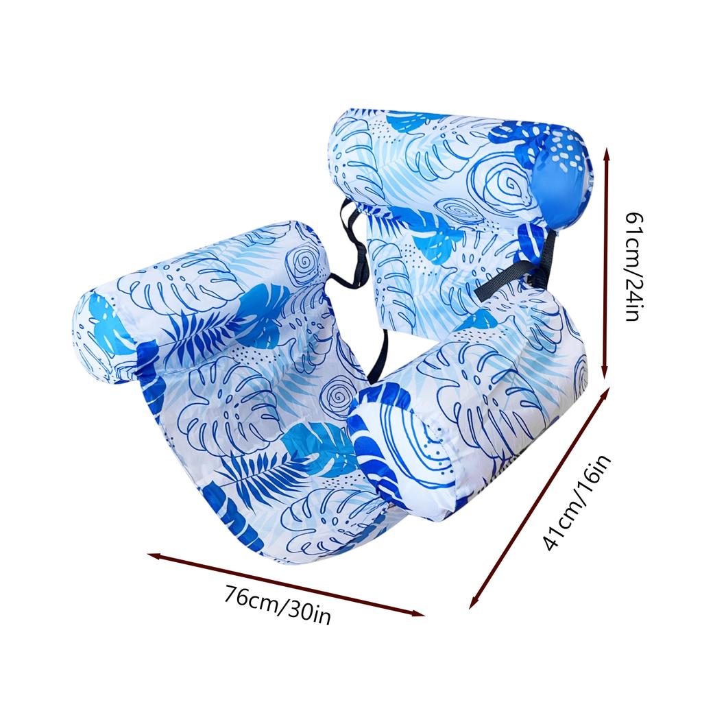 Heavy Duty Large Inflatable Floating Chair Adult Pool Float Water Lounge For Tanning Relax Lake Beach River Dock Outdoor Water