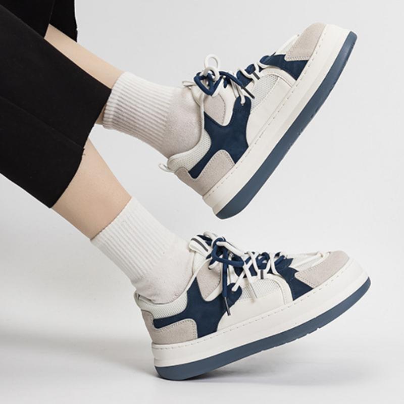 

Женские кроссовки на платформе Fahison Теннис Повседневная весенне-осенняя модная обувь на шнуровке на плоской подошве Кроссовки Женская спортивная обувь Женская