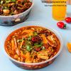 2500ml Round Disposable Plastic Food Containers with Flat Lids