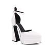 European And American Thick Super High Heels High Heels Catwalk Women'S Shoes Large Size Pointed Head Fashion Thick Sole New Waterproof Table Black