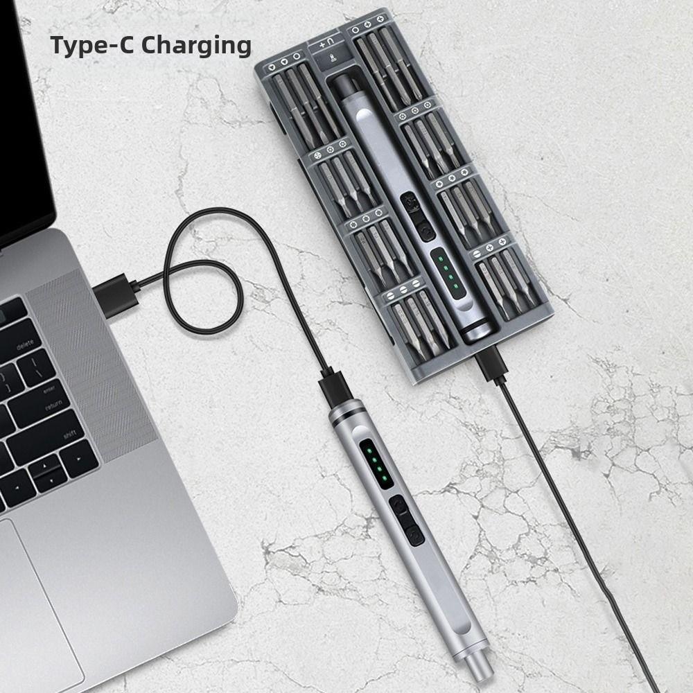 with 48 Magnetic Bits Cordless Screwdriver 50-in-1 Electric Tool Kit Electric Screwdriver Set