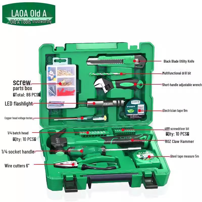 Multi-functional Household Tool Set LA101207: Comprehensive Hand & Electrician Repair Kit