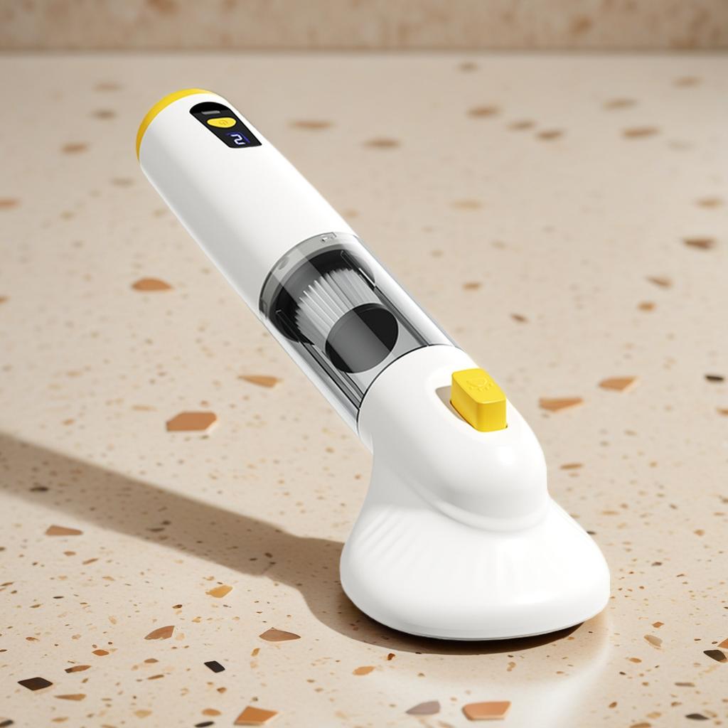 Mini Handheld USB Charging Wireless Vacuum Cleaner Suction Blower 1L-1.5L Capacity 30-45min Runtime White for Car/Office Pet