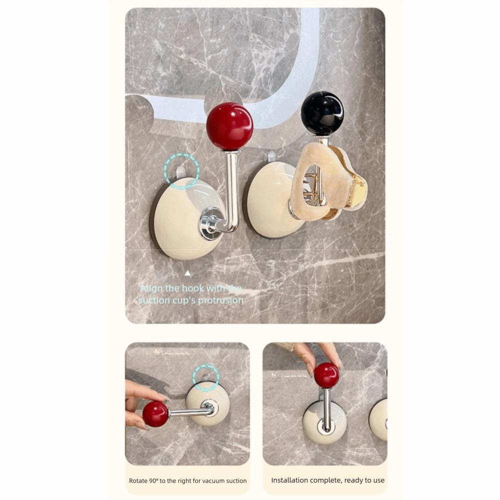 Strong Suction Cup Hair Rings Hanger Wall Mount Hanging Headband Holder Scrunchie Organizer  Towel