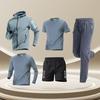 Tuta Sportiva da Uomo Asciugatura Rapida Set per Corsa Palestra Allenamento Vestibilità Larga Abbigliamento Sportivo per Allenamento all'Aperto