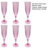 Plastic Champagne Flutes Transparent Wine Glasses Shatterproof Reusable Wine Goblets Elegant Drinkware