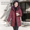 SNOWFLYING Women's Mid-Length Down Jacket with Fox Fur Collar