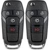 Key Fob Replacement For 2013 2014 2015 2016 Ford Fusion Car Keyless Entry Remote Control, N5F-A08TAA N5FA08TAA, 4 Buttons, 2Pcs