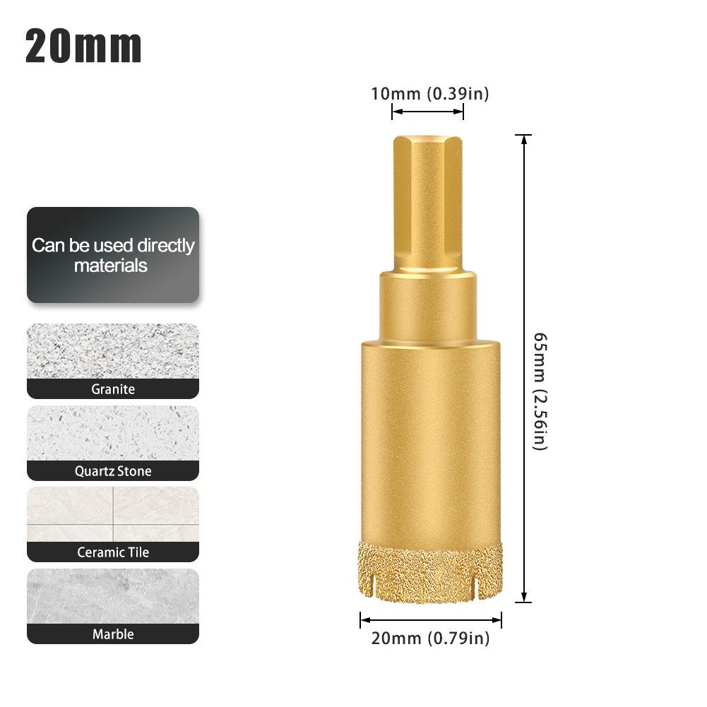 Multifunctional Dry Tile Drill Bit for Marble, Granite, Glass, and Vitrified Tile