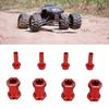 4 Pcs RC Wheel Hex Hub Aluminum Alloy Replacement 12mm Hex Hubs Extension Combiner for 1Celsius10 RC Climbing Car
