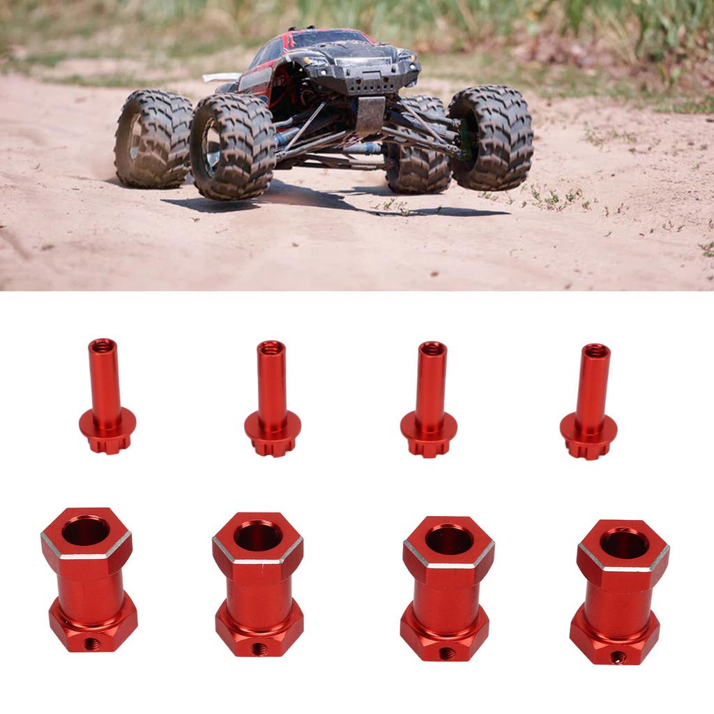 4 Pcs RC Wheel Hex Hub Aluminum Alloy Replacement 12mm Hex Hubs Extension Combiner for 1Celsius10 RC Climbing Car