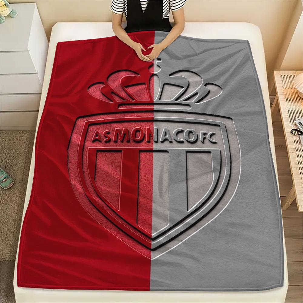 1PC AS Monaco F Print Flannel Blanket, High Quality Comfortable for All Seasons, Home Decor, Warmth and Comfort, Perfect for Christmas Gifts
