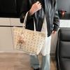 Bear Print Armpit New Large-capacity Tote Bag Portable Commuter Travel High-texture Shoulder Bag