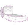Dark Grey Upholstered Bed Frame with Headboard 90 x 190 cm Velvet