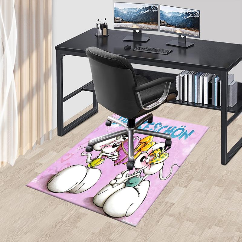 1pc Thank Cute Mice Carpet for Playroom Bedroom Living Room Sofa Home Decor,kids Game Area Rug Non-slip Floor Mat Y72340