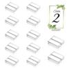12Pcs 30*25*10mm Acrylic Stands Place Card Holders Table Number Stands Desktop Clear Card Display Stand Transparent Acrylic Sign Holder