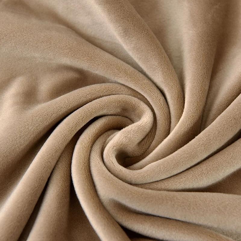 Velvet Chair Cover With No Backrest Anti-Dust Stretch Chair Covers For Dining Home Kitchen Office Upholstered Seat Slipcovers