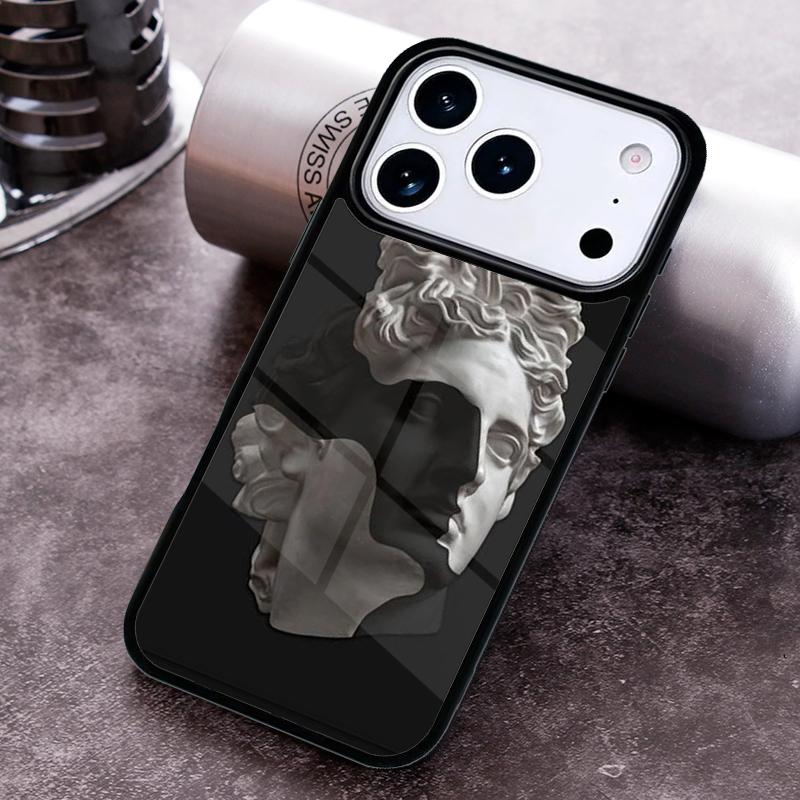 Griechische Ästhetik Gipsstatue Handyhülle für iPhone 17 16 15 Pro Max Air 14 13 12 11 Plus Stoßfeste Hülle