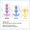 Beginner Anal Beads Butt Plug for Women, TPE Jelly Soft Anal Training Toy, Female Masturbator Adult Erotic Sex Toy