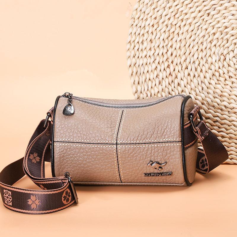 Women's Bag, European and American Retro Soft Leather Broadband Pillow Bag, Casual and Fashionable Commuting Shoulder Crossbody Bag