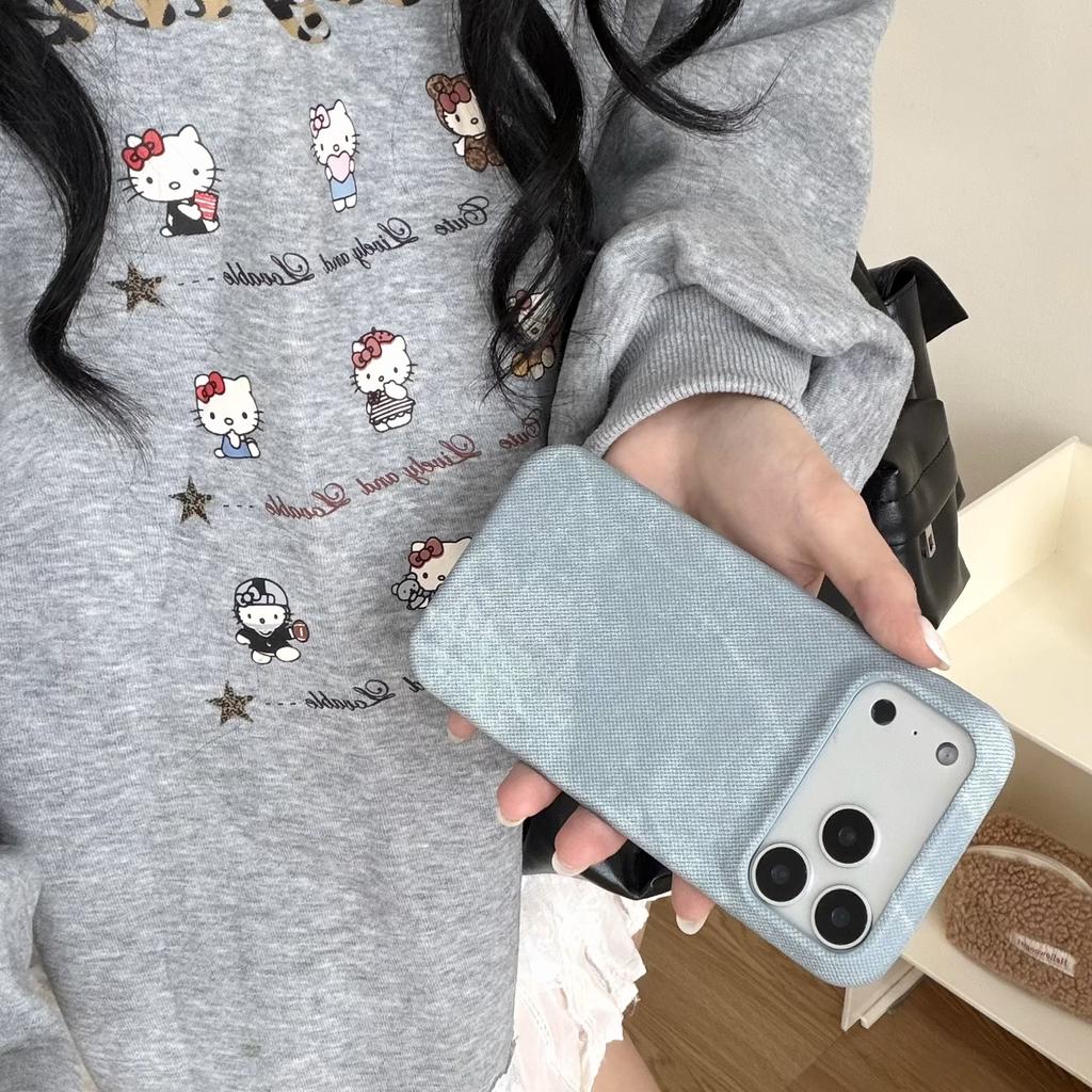 Retro Vintage Cowboy Fabric Case for iPhone 17 Air 16 15 14 13 12 Pro Max Plus Luxury Jeans Bumper Armor Frameless Phone Cover